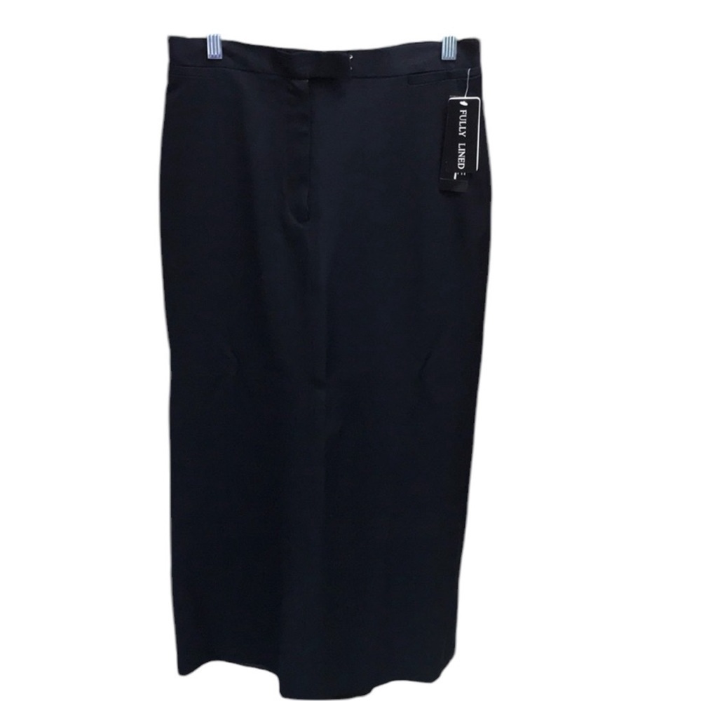 Larry Levine Wool Skirt Navy